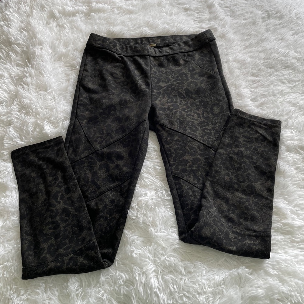 Free People Animal Print Metallic Leggings View 3